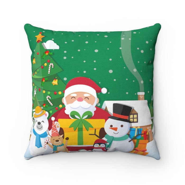 Joyeux Noel double-sided print and reversible decorative cushion cover