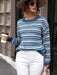 Cozy Striped Knit Pullover with Long Sleeves