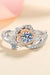 Rose Blossom 925 Sterling Silver Ring with Lab-Diamond & Zircon - Exquisite Floral Charm