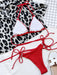 Beach Vibes Textured Halter Bikini Set with Tie Side
