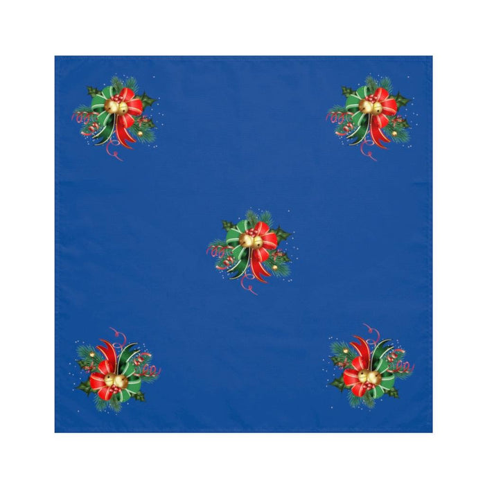 19"x19" Christmas Winter Holiday Blue Napkin, Set of 4