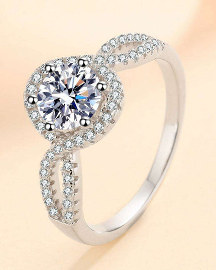 Modern Elegance: Sterling Silver Moissanite Ring