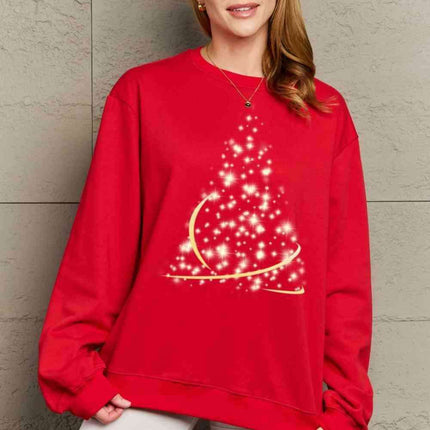 Cozy Affection Oversized Graphic Crewneck Sweater