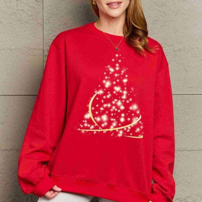 Cozy Affection Oversized Graphic Crewneck Sweater