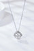 Sparkling 1 Carat Moissanite Sterling Silver Necklace - Platinum-Plated Elegance