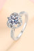 Heart's Delight Lab-Diamond Sterling Silver Ring with Zircon Accents