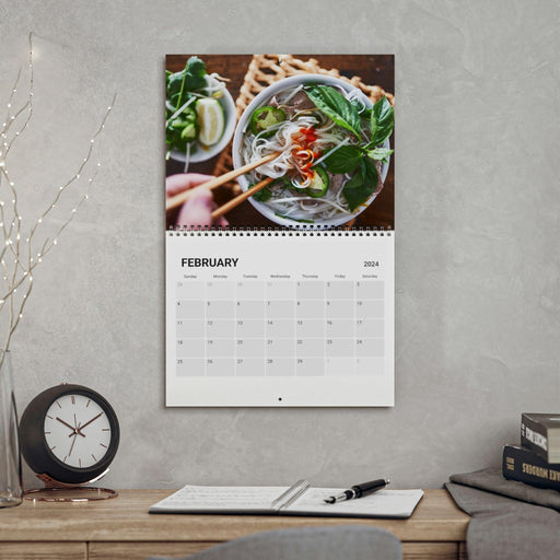 Maison d'Elite vietnamese food Calendar (2024)-Calendar-Printify-10.8" x 8.4"-Semi Glossy-Très Elite