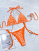 Leopard Print Halter Bikini Set with Side Ties and Removable Padding - Stylish Beachwear Set