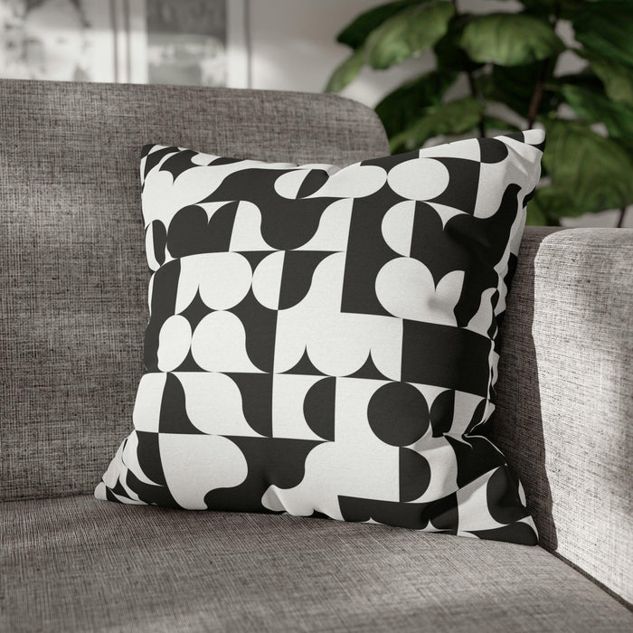 Customizable Elite Maison Spun Polyester Square Pillow Case - Stylish Indoor Decor Piece
