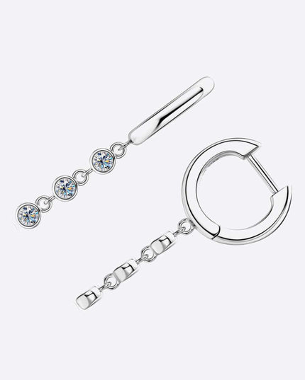 Brilliant Moissanite Sterling Silver Stud Earrings with Luxurious Gift Presentation