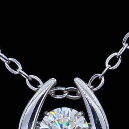 Timeless Moissanite and Zircon Pendant Necklace with Dazzling Accents