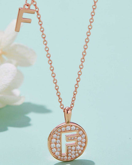 Radiant Moissanite Gemstone Pendant Necklace - Opulent Sterling Silver & 18K Rose Gold