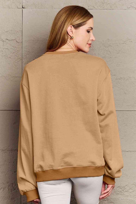 Winter Wonder Oversized Cozy Vibes Graphic Pullover Sweatshirt