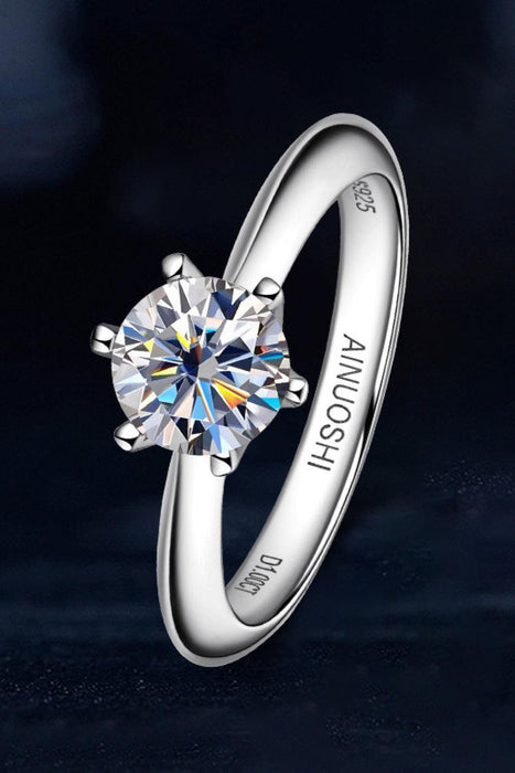 Platinum Lab-Diamond Ring: Exquisite 1 Carat Sparkler