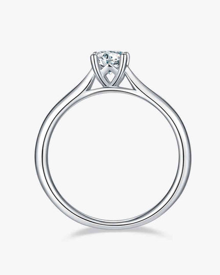 Platinum Moissanite Engagement Ring - Exquisite Symbol of Love