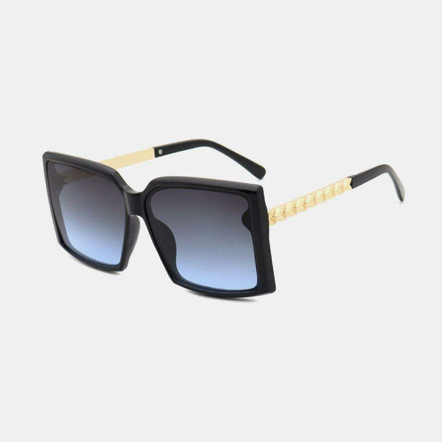 Trendy Square Sunglasses with Durable Hybrid Temples for Ultimate UV Protection
