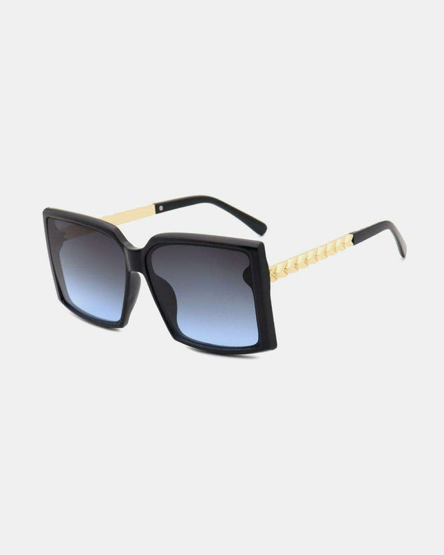Trendy Square Sunglasses with Durable Hybrid Temples for Ultimate UV Protection
