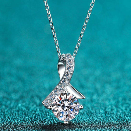 Radiant Sophistication Lab-Created Diamond Pendant Necklace with Authenticity Certificate