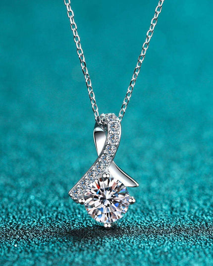 Radiant Sophistication Lab-Created Diamond Pendant Necklace with Authenticity Certificate