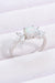 Opal and Zircon Silver Ring - Elegant Gemstone Jewelry Piece with Platinum Finish
