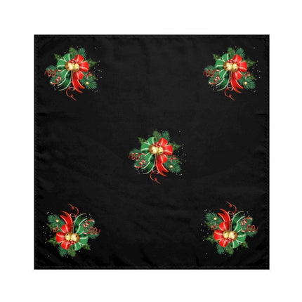 Elegant Black Napkin Set for Holiday Celebrations - Set of 4