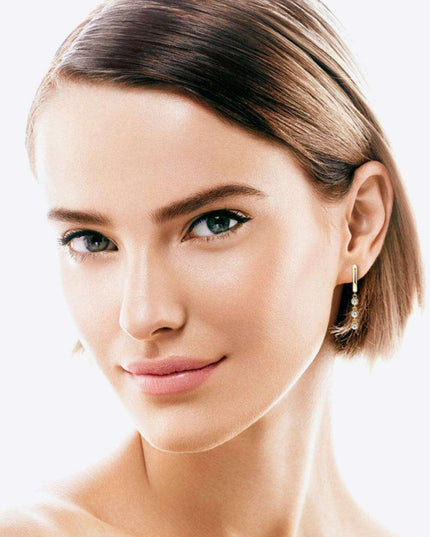 Brilliant Moissanite Sterling Silver Stud Earrings with Luxurious Gift Presentation