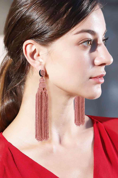 Exquisite Handcrafted Ethnic Beaded Tassel Earrings for a Luxurious Touch