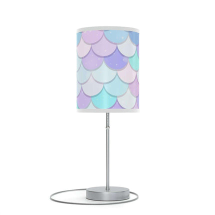 Elegant Customizable Mermaid Steel Base Table Lamp with Unique Printed Shade