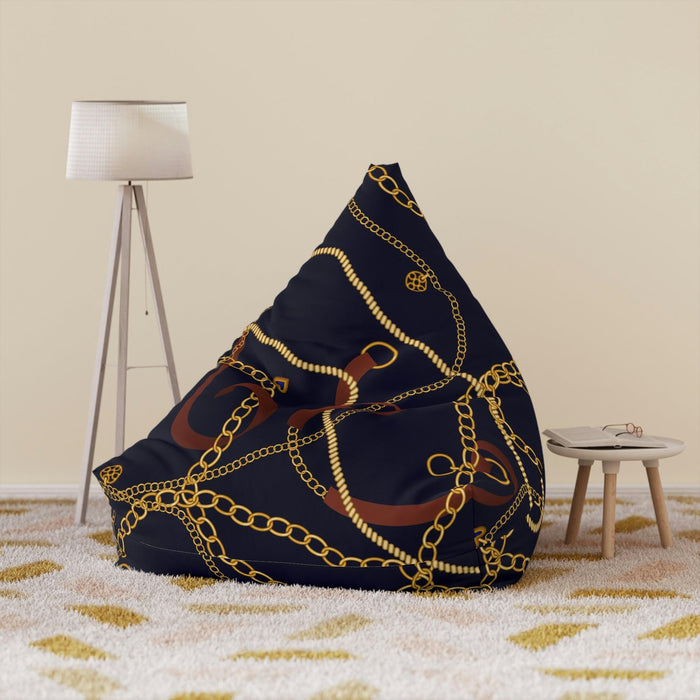 Golden Chain Bean Bag Chair Cover - Personalized Luxury Edition