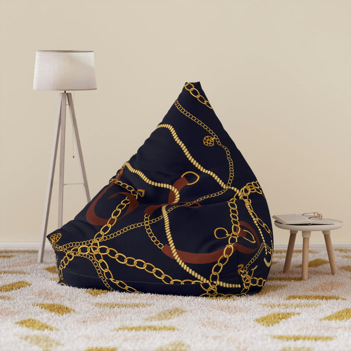 Golden Chain Bean Bag Chair Slipcover - Luxury Grade and Personalized