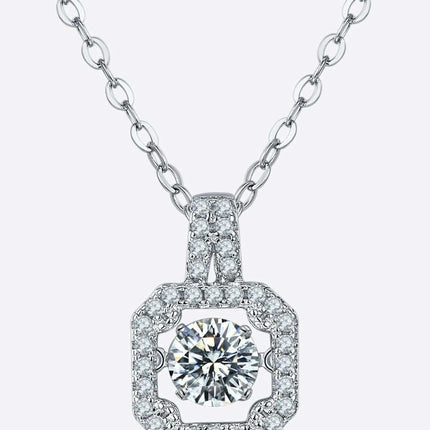 Radiant Moissanite-Accented Lab Grown Diamond Necklace