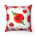 Red Poppies Double-sided Print and Reversible Decorative Cushion Cover