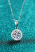 1 Carat Sparkling Moissanite Pendant Necklace with Zircon Accents
