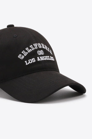 CALIFORNIA LOS ANGELES Adjustable Baseball Cap-Trendsi-Black-One Size-Très Elite