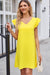 Ruffled V-Neck Flutter Sleeve Dress-Trendsi-Canary Yellow-S-Très Elite