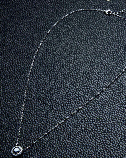 Elegant Dual-Tone 1 Carat Moissanite Round Pendant Necklace