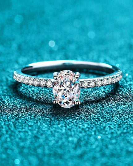 Elegant 1 Carat Lab-Diamond Sterling Silver Ring with Certification of Authenticity