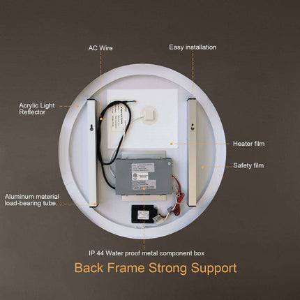 Sleek Beveled Frameless LED Mirror for Illuminated Bathroom Elegance