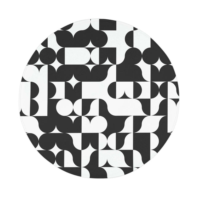 Mesmerizing Illusionary Abstract Polyester Bath Mat for Contemporary Bathrooms