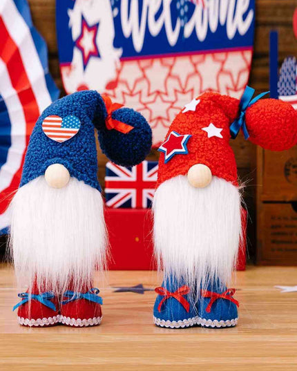 Red, White, and Blue Gnome Partners - Fun Fourth of July Decoration Set