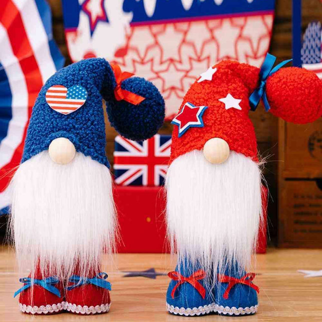 Red, White, and Blue Gnome Partners - Fun Fourth of July Decoration Set
