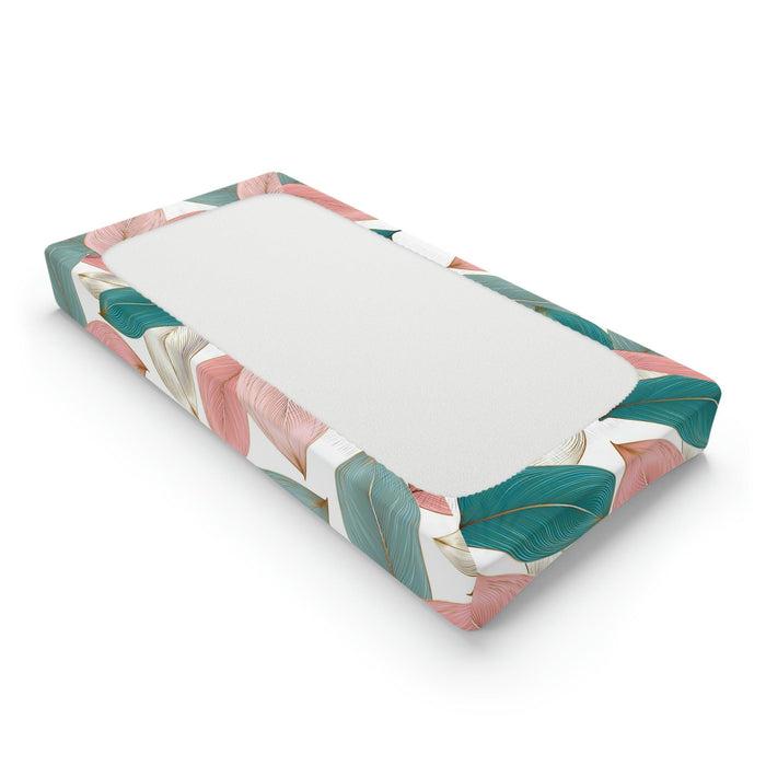Elegant Floral Changing Pad Cover for Trendy Infant Rooms