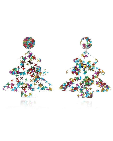 Delightful Festive Acrylic Christmas Tree Earrings for a Joyful Celebration