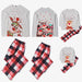Cozy Holiday Reindeer Print Women's Top and Plaid Pants Set