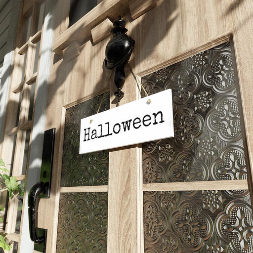 Spooky Personalized Ceramic Halloween Wall Sign with Cork Back