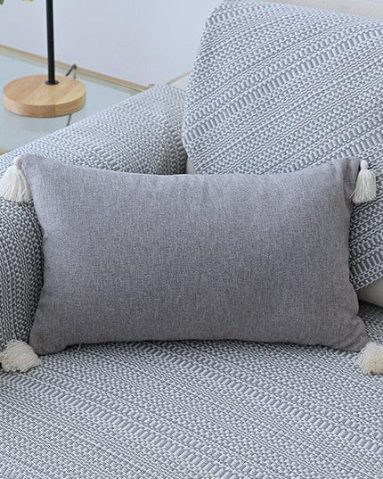 Boho-Chic Embroidered Pillow Covers with Trendy Tassel Details