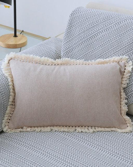 Boho-Chic Embroidered Pillow Covers with Trendy Tassel Details