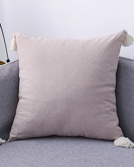 Boho-Chic Embroidered Pillow Covers with Trendy Tassel Details