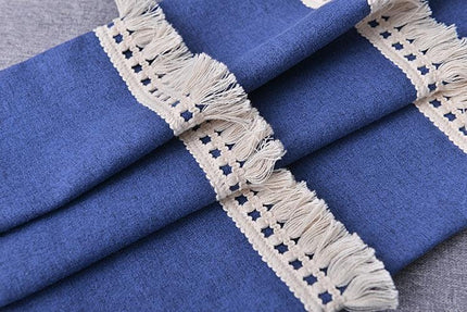 Boho-Chic Embroidered Pillow Covers with Trendy Tassel Details