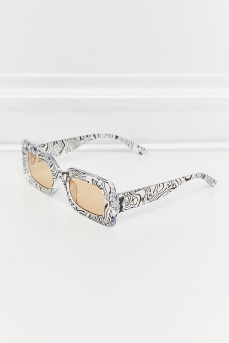Tortoiseshell Rectangular Sunglasses with UV400 Protection